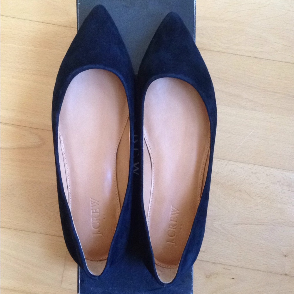 JCREW FACTORY AMELIA SUEDE FLATS